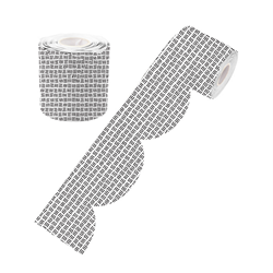 B W Lines Rolled Scalloped Border